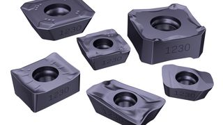 Auswahl der Wendeschneidplatten-Typen, die Sandvik Coromant jetzt aus der leistungsfähigen Sorte GC1230 für das Fräsen von Stahl anbietet. (Bild: Sandvik Coromant)