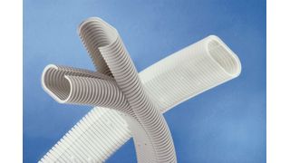 Die COOR-flex eignet sich besonders für die Nachrüstung von Stromleitungen, Hydraulik- und Pneumatikschläuchen in Innenbereichen.  (Bild: Fränkische)