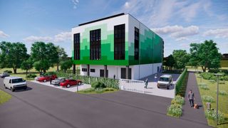 So soll das „Green Data Center“ im Heidelberg Innovation Park aussehen.  (Bild: Data center Group)