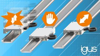 Trois en un : le nouveau chariot à clipser peut être monté sur le rail, maintenu en place avec un levier de blocage et démonté en quelques secondes. C'est aussi un chariot classique drylin W qui permet un déplacement simple et fluide.  (Source : Igus)