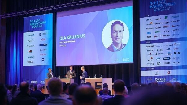 von links nach rechts: Florian Langlotz, Head of Automotive und Partner der Drees & Sommer SE / Ola Källenius, CEO der Mercedes-Benz Group AG / Automotive-Experte Prof. Ferdinand Dudenhöffer, Direktor CAR - Center Automotive Research. (Bild:  Drees & Sommer SE)