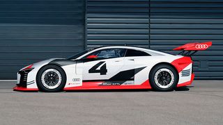 In der Autostadt ausgestellt: Der Audi E-Tron Vision Gran Turismo. (Audi)