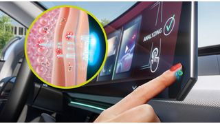 Miniaturized NIR spectroscopy is used to measure blood alcohol. The method utilizes invisible NIR light that interacts with ethanol molecules in the tissue beneath the skin. (Image:TrinamiX)