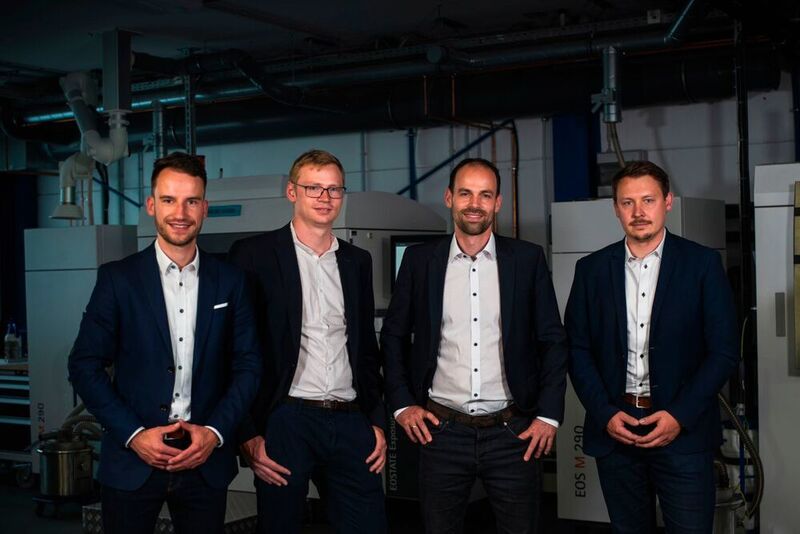Die Geschäftsführer von Additive Drives (v.l.): Philipp Arnold, Lasse Berling, Dr. Jakob Jung, Axel Helm. (Additive Drives)
