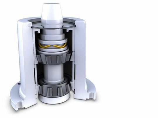 (Einlagige Wellenfedern aus dem Portfolio von TFC werden unter anderem (gelb) zum Spielausgleich von Wälzlagern – hier in einer Axialkolbenpumpe – eingesetzt. (Bild: TFC))