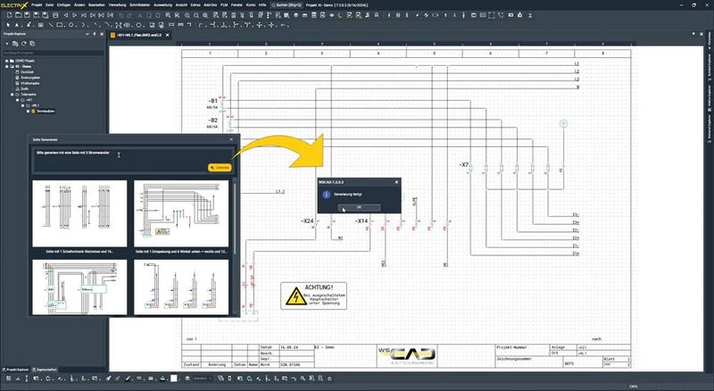 A highlight of the copilot is the ability to duplicate components. If a specific component is needed 12 times in the circuit diagram, the command for the AI copilot is: 