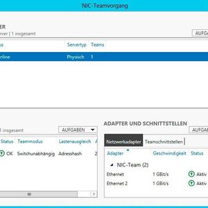 Herkömmliche NIC-Teams lassen sich auch weiterhin in Hyper-V 2016 nutzen.