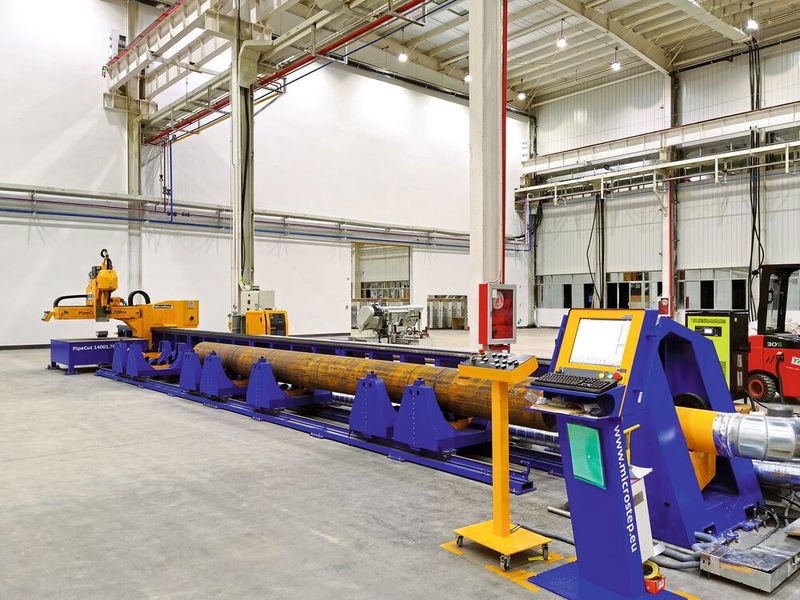 Der chinesische Spezialist für Klimaanlagen Gree investierte in drei CNC-Anlagen für bis zu 12 m lange Rohre mit bis 700 mm Durchmesser.  (Bild: Microstep)