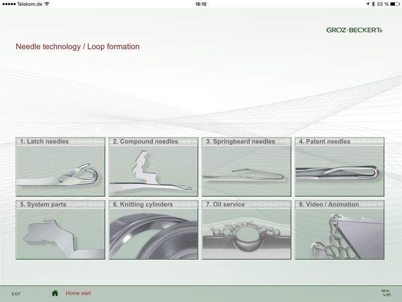 MyGrozBeckert vereint Informationen über das Unternehmen und seine Produkte, mit Hintergrundwissen zur Textilbranche und hilfreichen Berechnungshilfen für den Alltag. ( Groz-Beckert)
