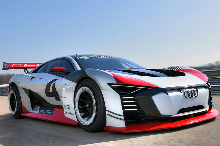 Der Audi e-tron Vision Gran Turismo ist das erste Concept Car dieser Reihe, das voll funktionsfähig auf realen Rennstrecken zum Einsatz kommt. (Audi)