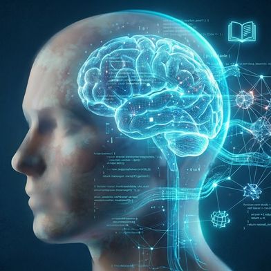 Im digitalen Wissenszwilling sollen  Systemdaten aus komplexen Umgebungen mit Erfahrungen verschmelzen. (Bild: KI-generiert)