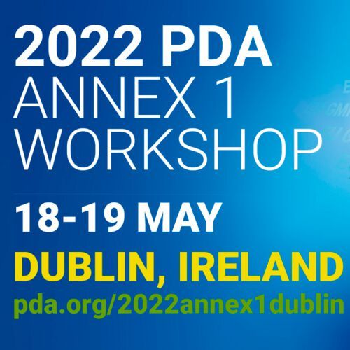 The 2022 PDA Annex 1 Workshop held on May 16 and 17 in Dublin was the second of a series of four and the first one on European soil. The 2022 PDA Annex 1 Workshop held on May 16 and 17 in Dublin was the second of a series of four and the first one on European soil.