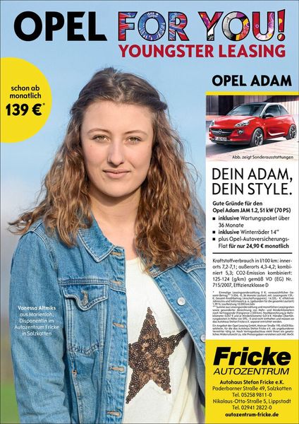 Das von Opel bekannte „Youngster-Leasing“ ... (Bild: Thorsten Schneider / Vielbauch)