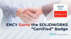 The certification from Solidworks positions Ency as a Solidworks-compatible solution for combined CNC and robot programming, supporting stable, synchronized processes from design through to manufacturing. (Source: Ency)