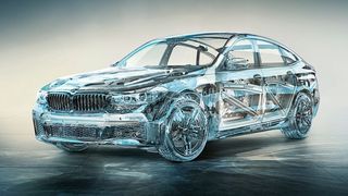 Der BMW 6er GT ist im Vergleich zum Vorgängermodell um durchschnittlich 150 Kilogramm leichter; davon entfallen alleine 44 Kilogramm auf die Karosserie. (BMW)