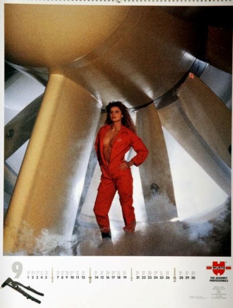 Models und Technik: Der Würth-Kalender 1992. (Bild: Würth)