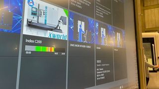 Produktionsdrehautomat Index C200 im Shopfloor-Monitoring mit Echtzeitüberwachung. (Index)