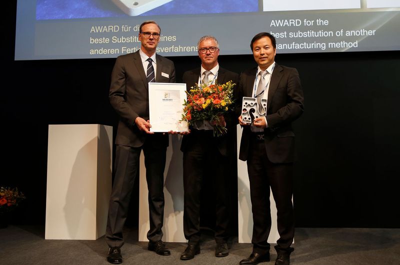 Für einen 5,43 kg schweren „Verteiler““, der im Feinguss-Verfahren hergestellt wurde, ging der „Substitutions-Award“ an das Hongkonger Unternehmen Impro International. (Impro International)