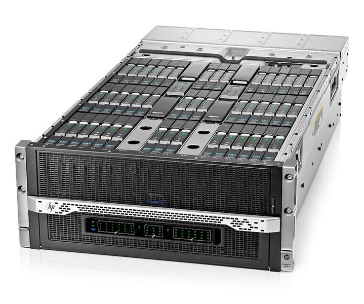 Das HP-Moonshot-Chassis ist 4,3 Höheneinheiten hoch und mit 45 Inte-basierten Servern ausgestattet. (Bild: HP)