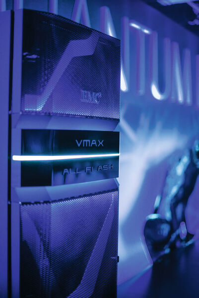 EMCs Flaggschiff Vmax All-Flash kann auf bis zu vier Petabyte an SSD-Speicher aufnehmen. (Bild: EMC)