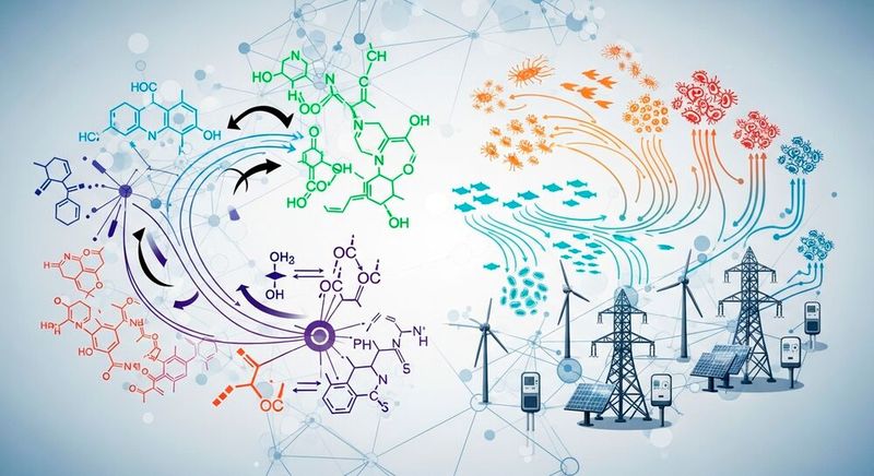 Graph-Netzwerke sollen komplexe Simulationen chemischer Reaktionen, biologischer Populationen und intelligenter Stromnetze beschleunigen.(Bild:  Gemini 2.5 Flash / KI-generiert)