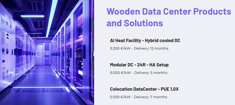 Abbildung 10: Das Produktangebot von WoodenDataCenter (Bild: WoodenDataCenter)