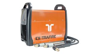 Bei der Ex-Trafire-HD-Serie von Thermacut garantieren das gut aufeinander abgestimmte Design von Stromquelle sowie Hand- und Maschinenbrenner optimale Schneidergebnisse in Bezug auf Schnittqualität und Schneidgeschwindigkeit im industriellen Bereich, wie es heißt. Zu sehen ist das System auf der Blechexpo 2017 in Halle 3 am Stand 3310. (Thermacut)