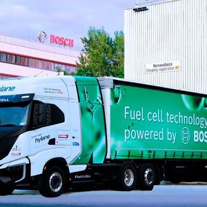 Bosch setzt Wasserstoff auch im Werksverkehr ein.(Bild:  Bosch)