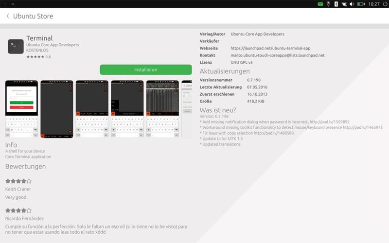 Ein Terminal lässt sich nachinstallieren, bleibt aber von begrenztem Nutzen. (bq (Screenshot))
