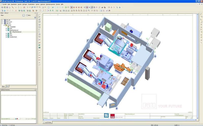 Ansichten: Integration des Anlagenlayouts in EPLAN Electric P8. (Archiv: Vogel Business Media)