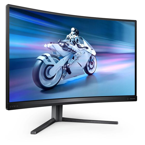 Der kleinste Monitor der neuen Evnia-Reihe, der Evnia 27M2C5500W, hat einen 27 Zoll großen VA-Curved-Screen.  (Bild: Philips/MMD)
