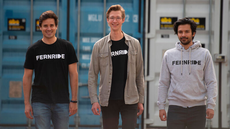 Das Gründerteam von Fernride (v.l.): Max Fisser, Hendrik Kramer und Jean-Michael Georg.