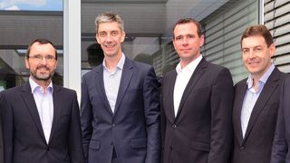 v.l.. Steffen Schwips, Günter Eckert, Christian Benz, MichaelFeider, Joachim Kittelberger und Bernd Pruksch bilden das neue Managementboard von Jetter. (Stephan Wunsch/Jetter)