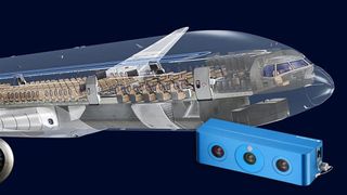 In der Flugzeugproduktion ist Präzision entscheidend, denn jede Bohrung und jeder Befestigungspunkt müssen exakt sitzen, um Sicherheit und Qualität zu gewährleisten. Im Bild zu sehen: die Ensenso N36.
 (Bild: Deutsches Zentrum für Luft- und Raumfahrt e.V & IDS Imaging Development Systems GmbH)