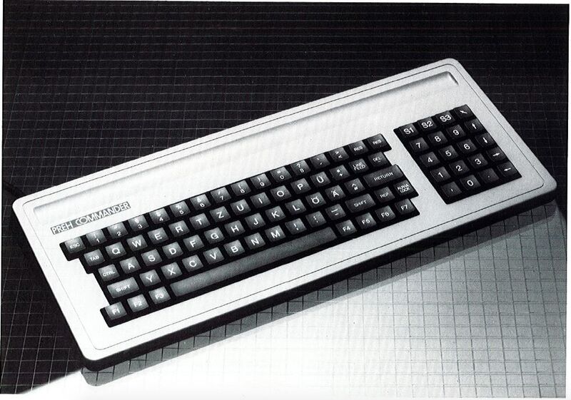 Die „Preh Commander“: Mit der Verbreitung von PCs auf dem Privatmarkt stieg das Unternehmen auch in die Herstellung von Computertastaturen ein. (Preh)