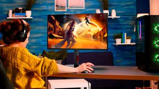 Das QD-OLED-Panel im AOC Gaming Q27G4SDR mit QHD-Auflösung schafft eine Bildwiederholrate von bis zu 360 Hz. (Bild: Copyright (c) 2021 DC Studio/Shutterstock)