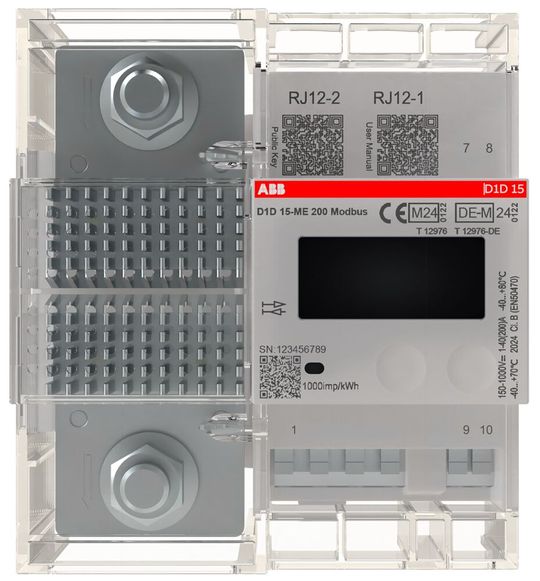 Kompakt, robust, normgerecht: Der D1D 15–ME ermöglicht laut Hersteller eine  manipulationssichere Messungen in Gleichstromumgebungen.(Bild:  ABB AG)