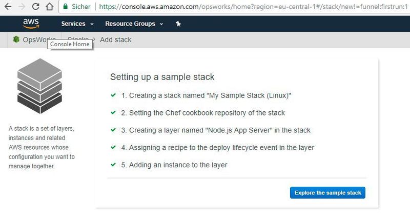 Beim Erstellen des Stacks wird unter anderem gleich das Chef-Cookbook-Repository aufgesetzt. (Drilling / AWS)