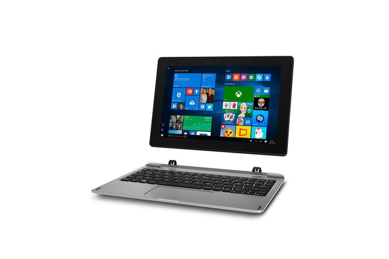 Zum Lieferumfang des Medion 249 Euro teuren E1240T gehört ein Keyboard-Dock. (Bild: Medion)