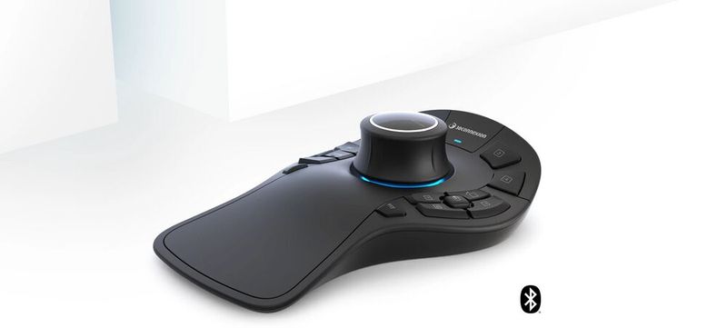 Die Space-Mouse Pro Wireless von 3D-Connexion wurde speziell für Ingenieure entwickelt. Bei normaler Nutzung muss die Maus nach einem Monat geladen werden. (Bild: 3D-Connexion)