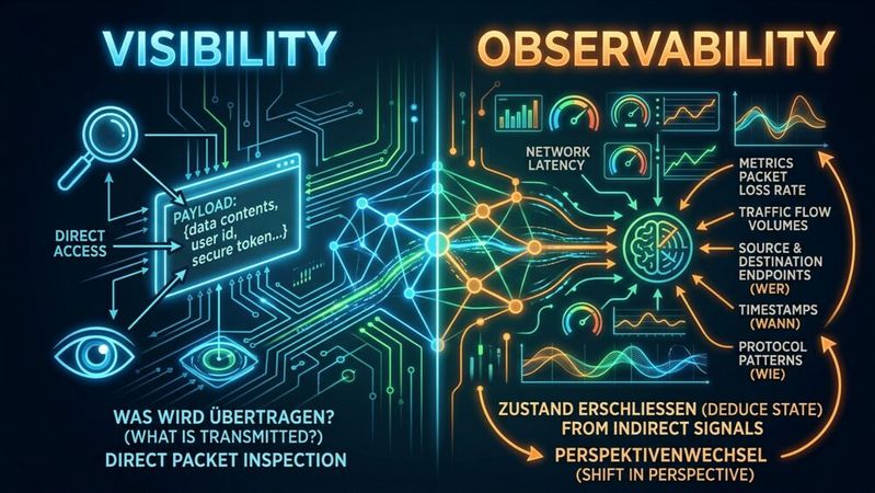 Observability beschreibt die Fähigkeit, den Zustand eines Systems indirekt aus messbaren Signalen zu erschließen.(Bild:  Gemini 3.1 Flash Image / KI-generiert)