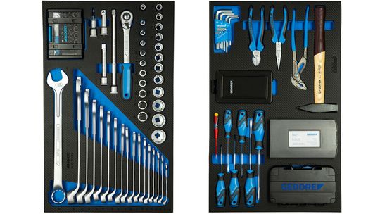 Diese beiden Werkzeugeinlagen sind im Lieferumfang enthalten.(Bild:  Gedore)