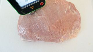 Mit dem Handmessgerät Freshdetect BFD-100 lässt sich eine bakterielle Verunreinigung auf Fleisch in Echtzeit feststellen. (FreshDetect)