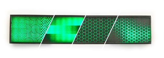 Der Kreativität in Sachen hinterleuchtete Kunststoffteile sind mit Blick auf den 3D-Druck kaum noch Grenzen gesetzt, wie man an diesen Beispielen erkennen kann.(Bild:  Fraunhofer-IPA / Chr. Bay)