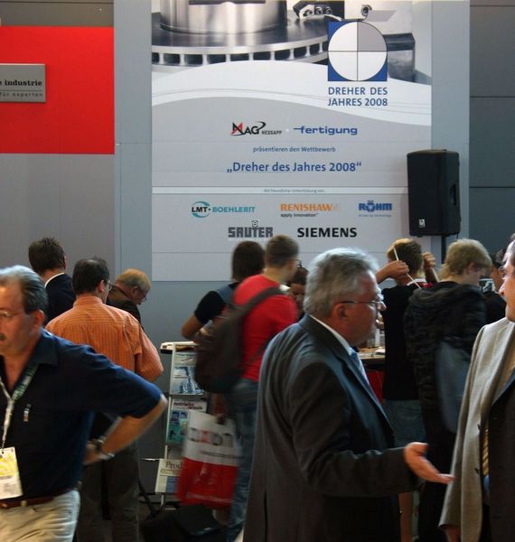 Der Messestand „Dreher des Jahres“ auf der AMB 2008. Bild: AMB (Archiv: Vogel Business Media)