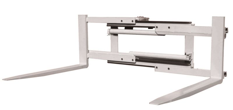 Die neuen Zinkenverstellgeräte von Meyer sind robust konzipiert und bieten dem Staplerfahrer gute Sichtverhältnisse. (Bild: Meyer)