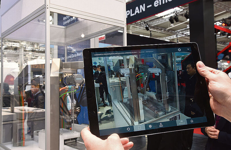 Siemens PLM Software zeigt eine Augmented-Reality-Anwendung für den Service. (Michel)