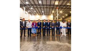 Attendees participate in a ribbon-cutting ceremony to celebrate the completion of the facility.  (Source: Asahi Kasei )