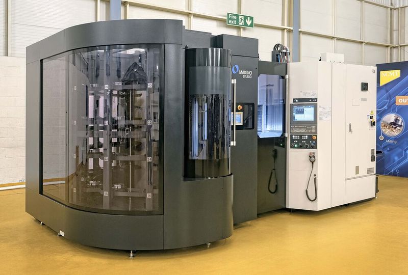 The Makino DA300 5-axis machining cell with 40 pallet positions on five levels. (Source: NCMT)