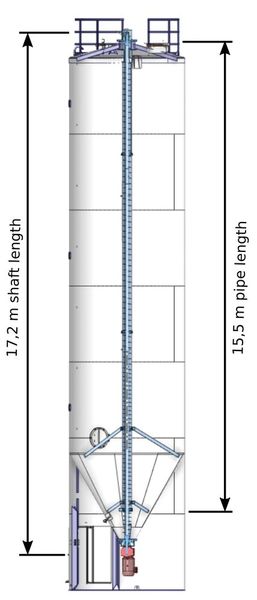 Silo mit Schneckenrohr und exzentrischem Einlass (Bild: CADFEM GmbH)